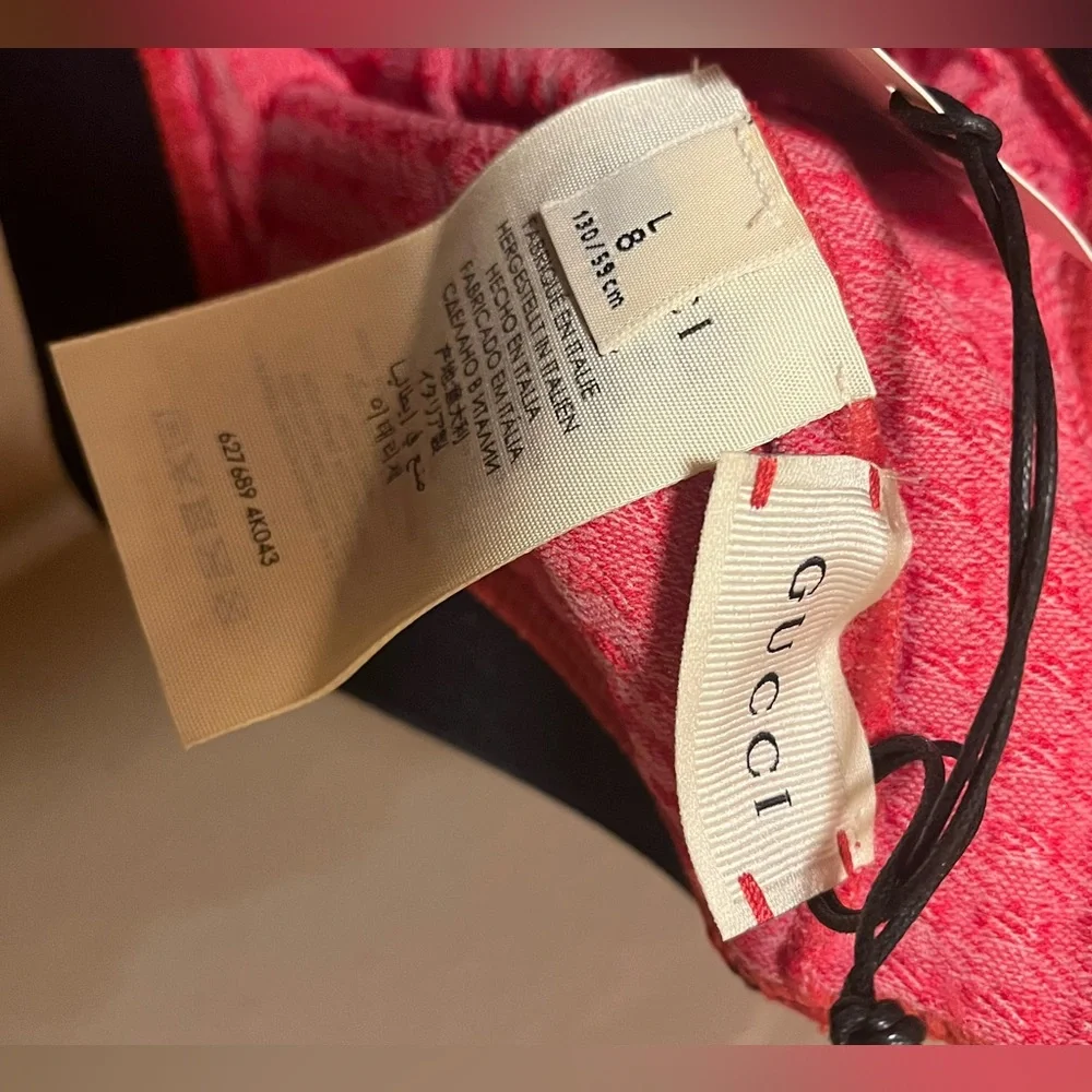 New Gucci Plaid Leggings Size L Kids Waist 24” - 26” - Picture 9 of 9